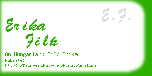 erika filp business card